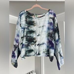 Tie-Dye Long Sleeve Women's Top - OS